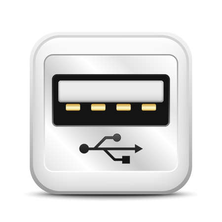 USB socket app iconのイラスト素材
