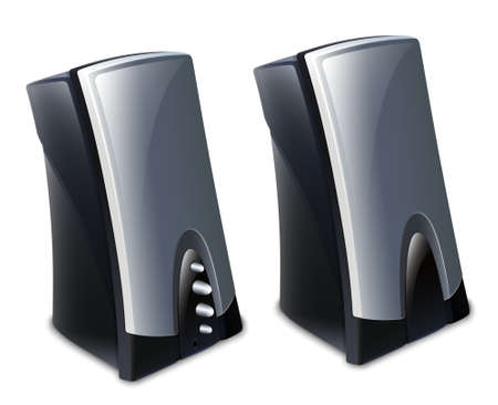 Audio speakers icon. Vector illustrationのイラスト素材