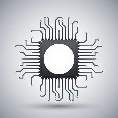 Vector chip iconのイラスト素材