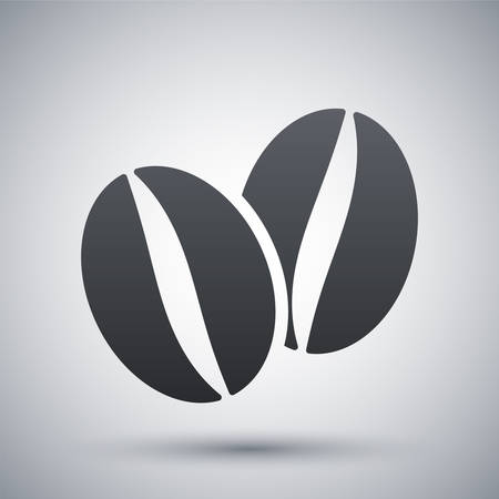 Vector coffee beans iconのイラスト素材