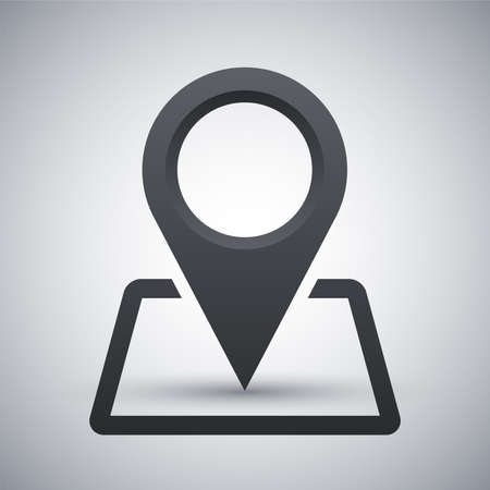 Simple map pointer icon, vectorのイラスト素材