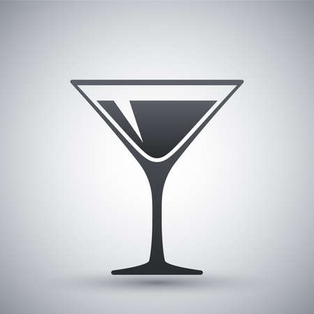 Martini glass icon, vectorのイラスト素材
