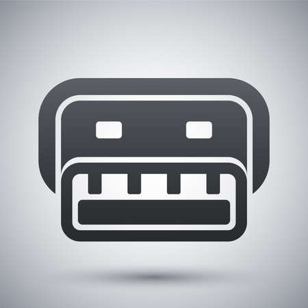 Vector usb connector iconのイラスト素材