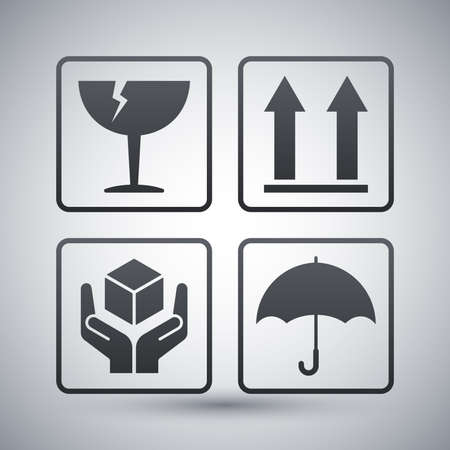 Vector packaging symbolsのイラスト素材