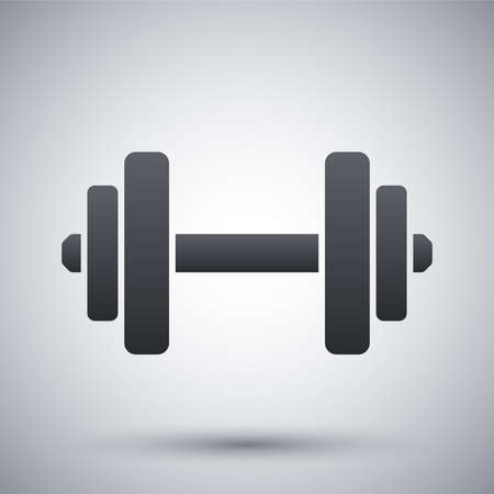 Vector dumbbell iconのイラスト素材