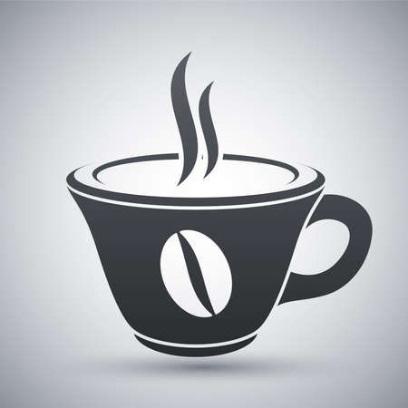 Vector cup of hot coffee iconのイラスト素材