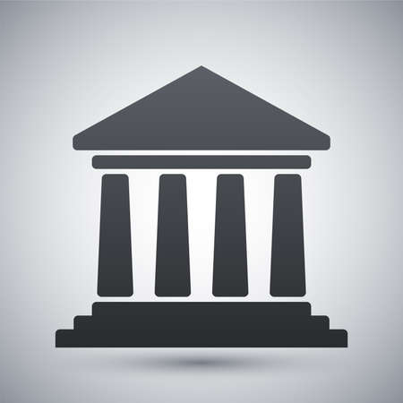 Vector bank building iconのイラスト素材