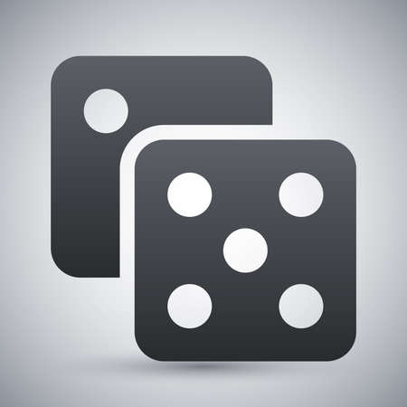 Dice icon, vectorのイラスト素材