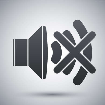 Vector audio speaker icon with the sound turned offのイラスト素材