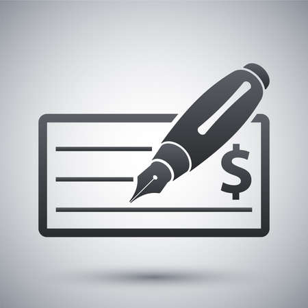 Vector bank check iconのイラスト素材
