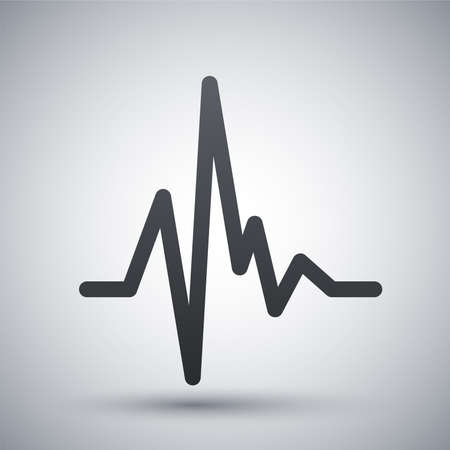 Vector pulse heart rate iconのイラスト素材