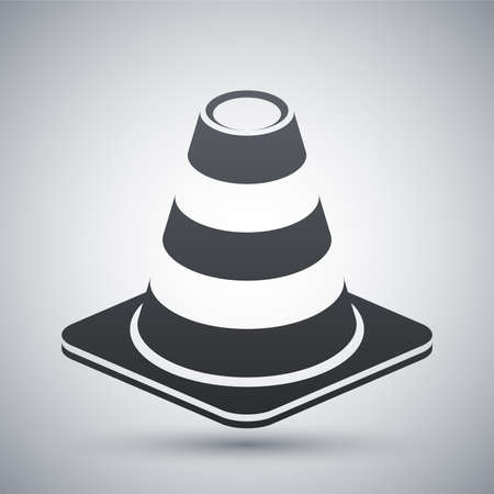 Vector traffic cone iconのイラスト素材
