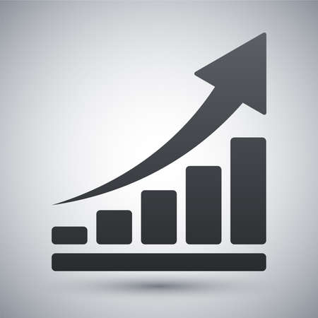 Vector growing graph iconのイラスト素材