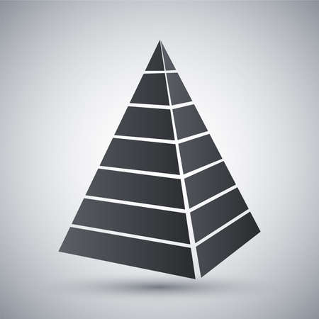 Vector layered pyramid iconのイラスト素材