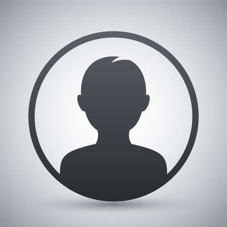 Male user icon, vector illustrationのイラスト素材