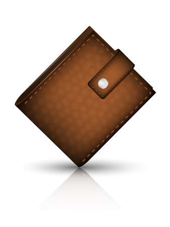 Leather wallet, vectorのイラスト素材