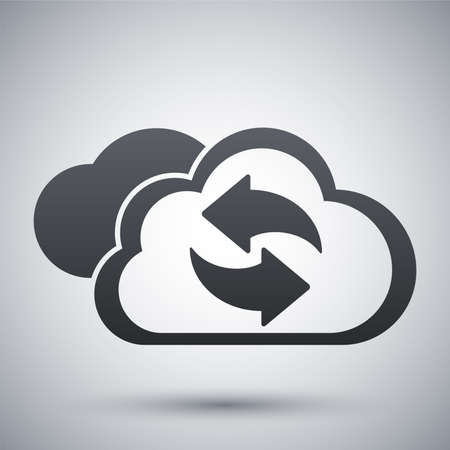 Vector cloud computing refresh iconのイラスト素材