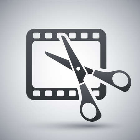Vector video editing iconのイラスト素材