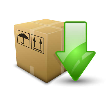 Download icon. Vector Illustrationのイラスト素材