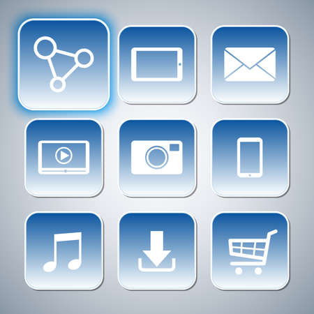 Futuristic high tech menu concept, vector illustrationのイラスト素材