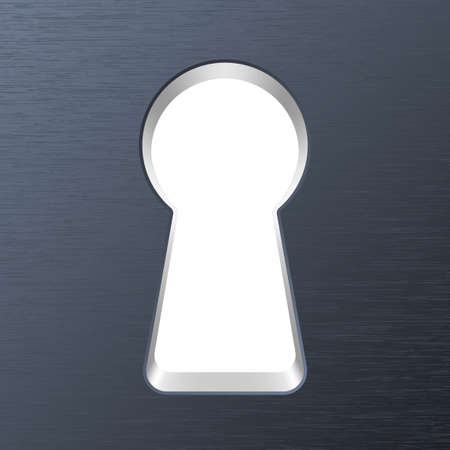Keyhole in a metal doorのイラスト素材