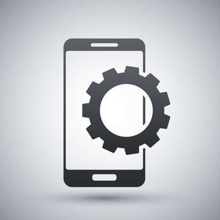 Vector smartphone settings iconのイラスト素材