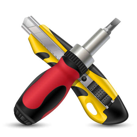 Screwdriver and paper knife icon. Vectorのイラスト素材