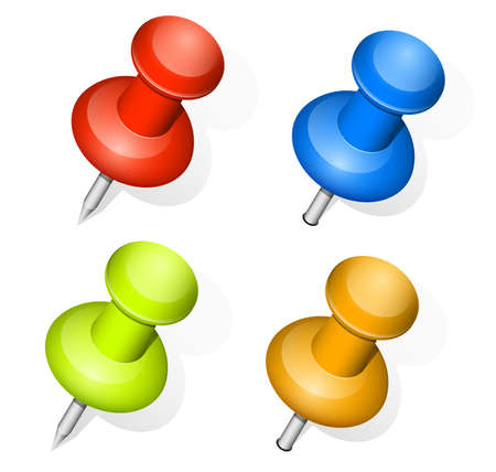 Vector push pinsのイラスト素材