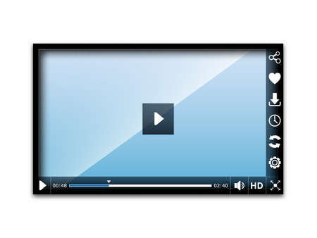 Media player user interface, easy editable vectorのイラスト素材