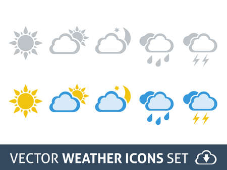 Weather icons setのイラスト素材