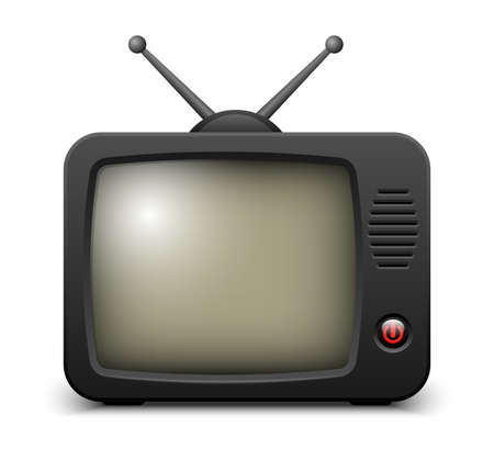 Stylish retro TV set icon.のイラスト素材