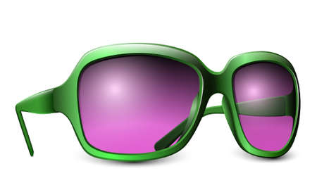 Pink glasses isolated on a white background. Vector illustrationのイラスト素材