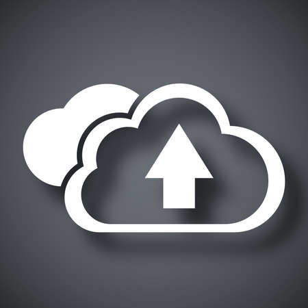 Vector cloud computing upload iconのイラスト素材