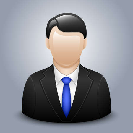 Vector user icon of man in business suitのイラスト素材