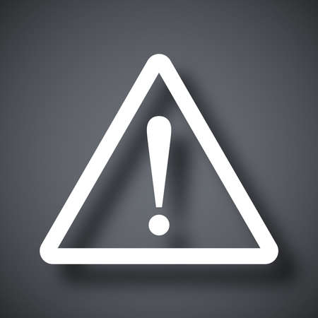 Warning attention sign with exclamation mark symbolのイラスト素材