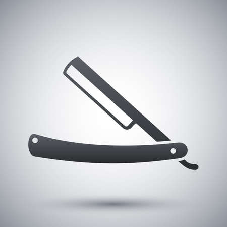 Vector straight razor iconのイラスト素材