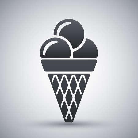 Ice cream icon, stock vectorのイラスト素材