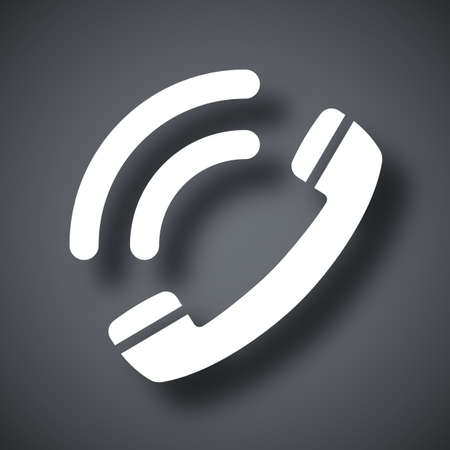 Telephone receiver icon, vectorのイラスト素材