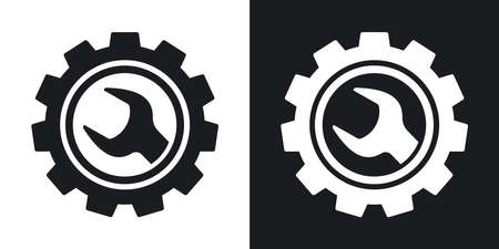 service icon. Two-tone version on black and white backgroundのイラスト素材