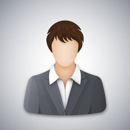 Icon or avatar of a business woman or office worker.のイラスト素材