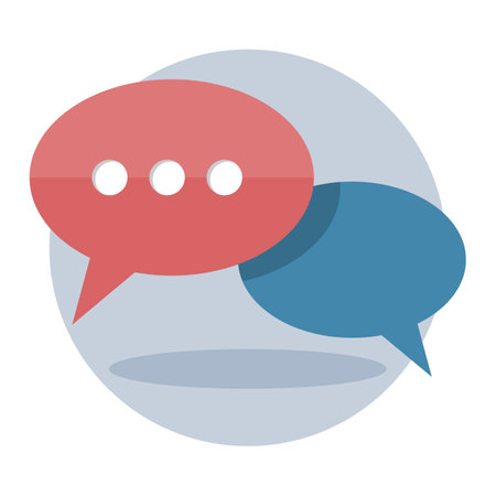 Speech buble, chat, mobile messenger or online support icon. Vector illustration isolated on white backgroundのイラスト素材