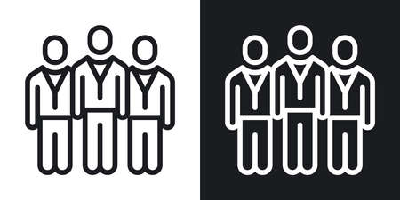 Team, crowd or group of persons icon. Teamwork and corporate culture concept. Simple two-tone vector...
