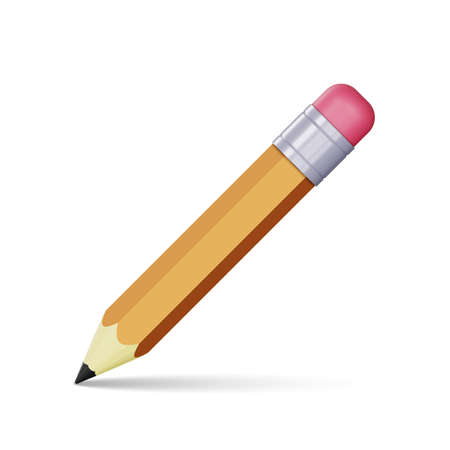 Pencil icon isolated on a white background. Stock vector illustrationのイラスト素材
