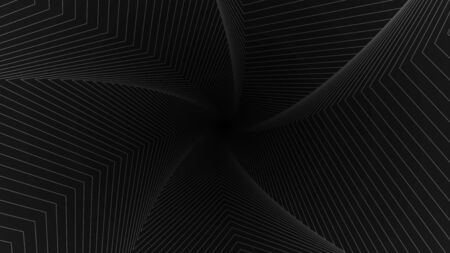 Op art background. Optical abstract background. Gray lines on a black background. Vector...