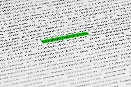 details of the highlighted word communicationの写真素材