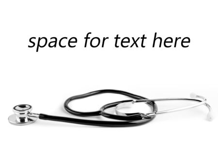 stethoscope on white background with space for textの写真素材