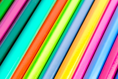 close-up of background of colored pencils 