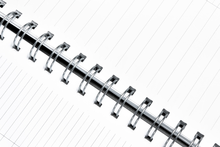 top of view of notebook in office