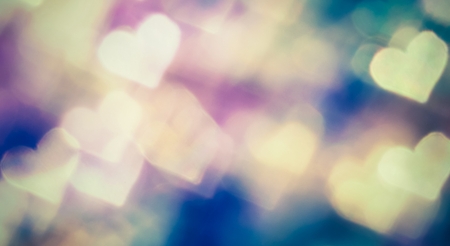 Small colorful hearth bokeh for valentine day love concept