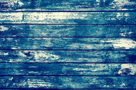 decrepit grunge blue old wood background natural textureの写真素材